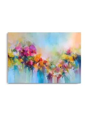 Cuadro Decorativo Canvas Art Manchas Abstractas Con Barniz A Registro