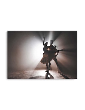 Cuadro decorativo Canvas Art Pareja de ballet bailando con barniz a registro
