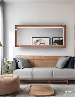 Espejo rectangular Ard Decorativo de pared con luz Led Luminous Oak