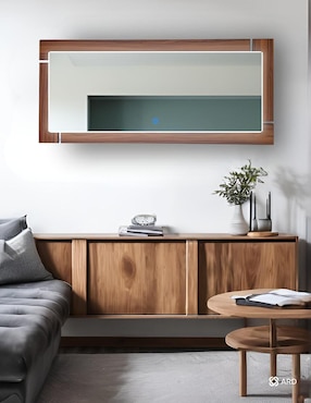 Espejo rectangular Ard Decorativo de pared con luz Led Luminous Oak