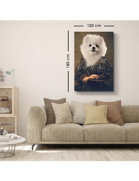 Cuadro decorativo Canvas Art La simpática renacentita con barniz a registro