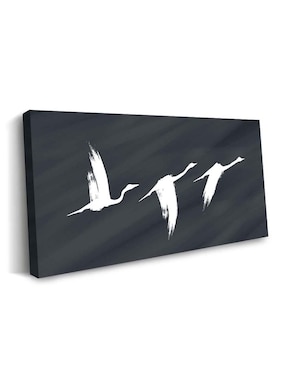 Cuadro decorativo Canvas Art Parvada de gaviotas volando con barniz a registro