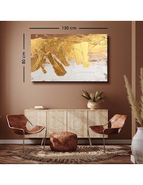 Cuadro decorativo Canvas Art Pinceladas ilustrativas crudas con barniz a registro