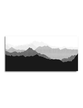 Cuadro Decorativo Canvas Art Paisaje De Puntos Montañosos Con Barniz A Registro