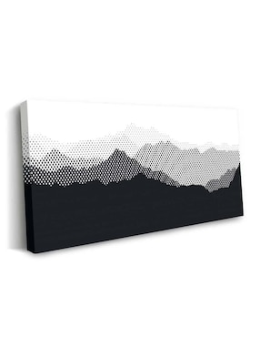 Cuadro decorativo Canvas Art Paisaje de puntos montañosos con barniz a registro