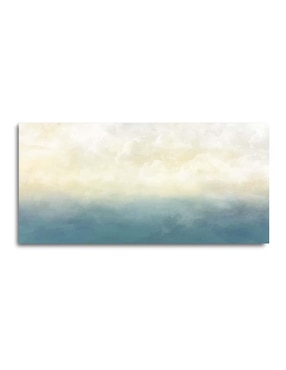 Cuadro decorativo Canvas Art Paisaje marino con cielo y nubes con barniz a registro