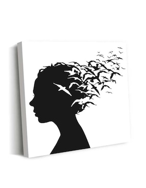 Cuadro decorativo Canvas Art Pájaros volando de su cabeza con barniz a registro