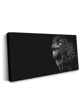 Cuadro decorativo Canvas Art Gran búho con barniz a registro
