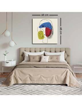 Cuadro decorativo Canvas Art Retrato abstracto de mujer con barniz a registro