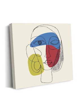 Cuadro decorativo Canvas Art Retrato abstracto de mujer con barniz a registro