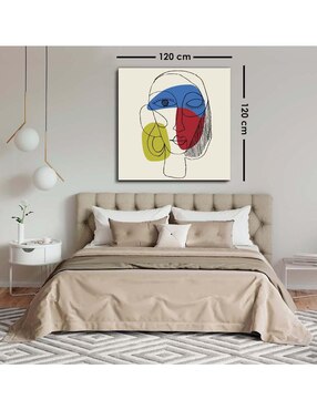 Cuadro decorativo Canvas Art Retrato abstracto de mujer con barniz a registro
