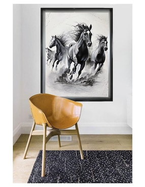 Pintura Éxodo en libertad técnica acrílico Lune Art Gallery Caballos