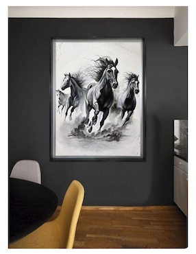 Pintura Éxodo en libertad técnica acrílico Lune Art Gallery Caballos