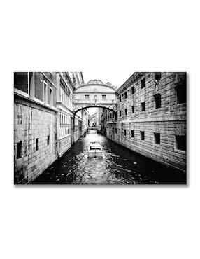 Cuadro decorativo Industria Grafica Ciento 23 Venecia en blanco y negro