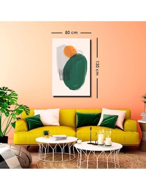 Cuadro decorativo Canvas Art Siluetas abstractas peculiares con barniz a registro