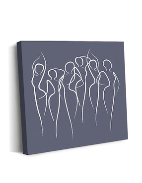 Cuadro decorativo Canvas Art Silueta de mujeres en agrupación con barniz a registro