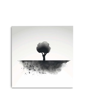 Cuadro Decorativo Canvas Art Tinta Natural De Un árbol Con Barniz A Registro