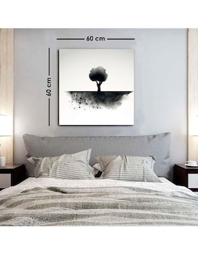 Cuadro decorativo Canvas Art Tinta natural de un árbol con barniz a registro