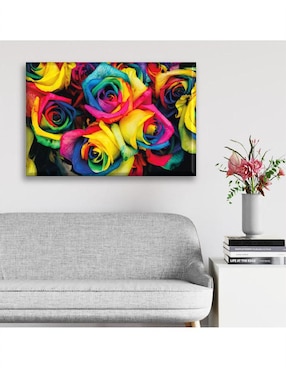 Cuadro decorativo Industria Grafica Ciento 23 Pixtreats rosas de colores