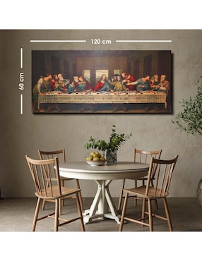 Cuadro decorativo Canvas Art Última cena vintage con barniz a registro