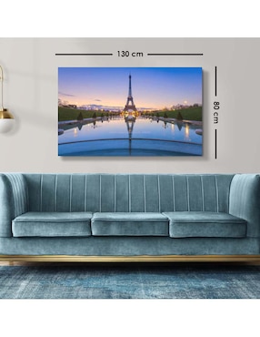 Cuadro decorativo Canvas Art Vista increíble de la Torre Eiffel con barniz a registro