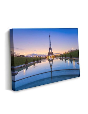 Cuadro decorativo Canvas Art Vista increíble de la Torre Eiffel con barniz a registro