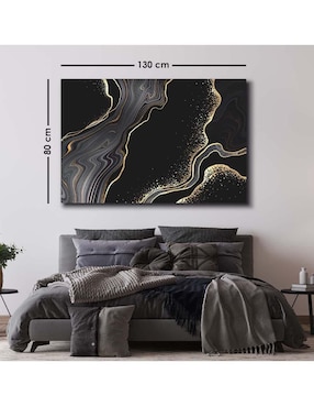 Cuadro decorativo Canvas Art Hermosa pieza de mármol con barniz a registro