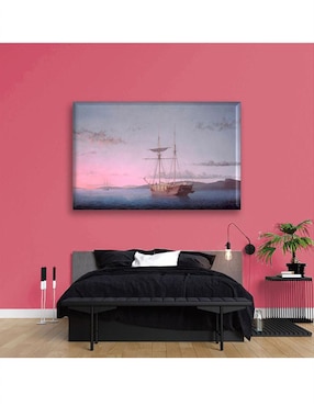 Cuadro decorativo Industria Grafica Ciento 23 Lumber schooners en la noche en penobscot bay