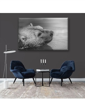Cuadro decorativo Industria Grafica Ciento 23 Oso nadando