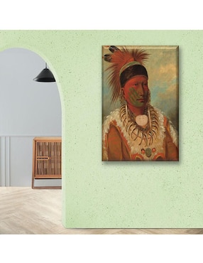Cuadro decorativo Industria Grafica Ciento 23 La nube blanca, Jefe de los Iowas