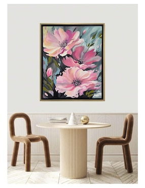 Pintura Un Susurro en Rosa técnica acrílico Lune Art Gallery Flores