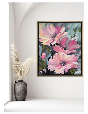 Pintura Un Susurro en Rosa técnica acrílico Lune Art Gallery Flores