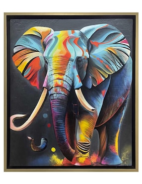 Pintura El Elefante De La Trompa Mágica Técnica Acrílico Lune Art Gallery Animalart