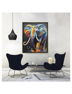 Pintura El elefante de la trompa mágica técnica acrílico Lune Art Gallery AnimalArt