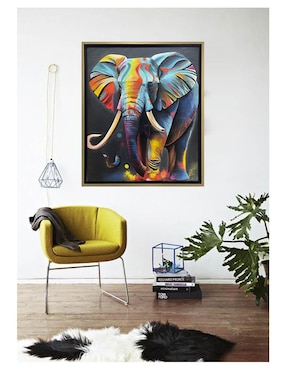 Pintura El elefante de la trompa mágica técnica acrílico Lune Art Gallery AnimalArt