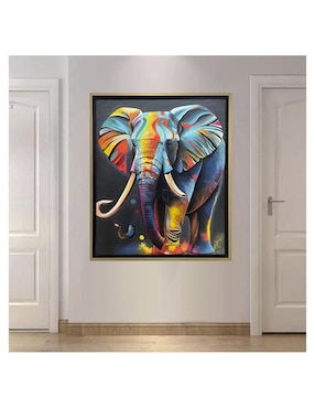 Pintura El elefante de la trompa mágica técnica acrílico Lune Art Gallery AnimalArt