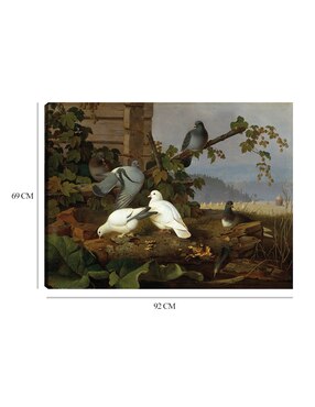 Cuadro decorativo Palomas técnica mixta Cuadros Jr Aves Silvestres
