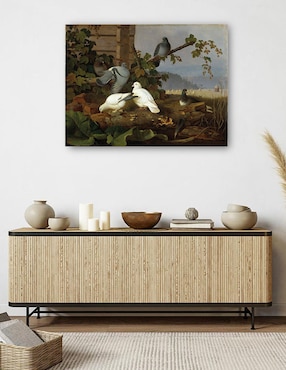 Cuadro decorativo Palomas técnica mixta Cuadros Jr Aves Silvestres