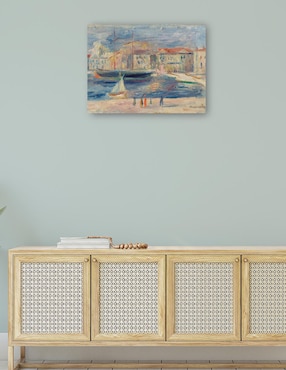 Cuadro decorativo El puerto de Saint-Tropez técnica mixta Cuadros Jr Inspiración