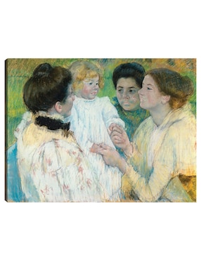 Cuadro Decorativo Mujeres Admirando A Un Niño (1897) Técnica Mixta Cuadros Jr Gente