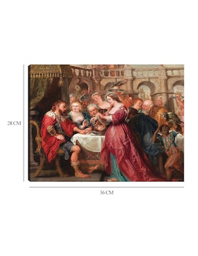 Cuadro decorativo La fiesta de Herodes (hacia 1638-1640) técnica mixta Cuadros Jr Religión y Espiritualidad