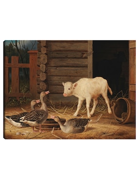 Cuadro decorativo La sorpresa (1880) técnica mixta Cuadros Jr Animales Domésticos