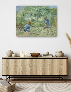 Cuadro decorativo Primeros pasos, después de Millet (1890) técnica mixta Cuadros Jr Gente