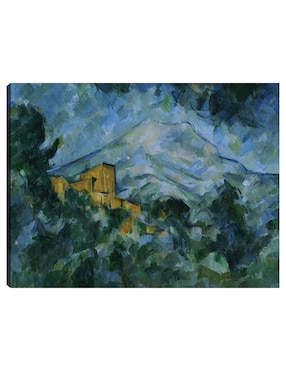 Cuadro Decorativo Mont Sainte-Victoire Y Castillo Negro Técnica Mixta Cuadros Jr Campos