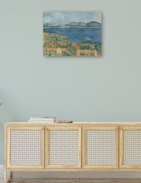 Cuadro decorativo La Bahía de Marsella, vista desde el estaque técnica mixta Cuadros Jr Lagos