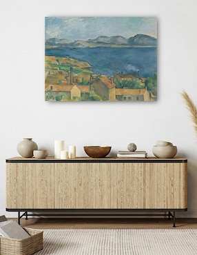 Cuadro decorativo La Bahía de Marsella, vista desde el estaque técnica mixta Cuadros Jr Lagos
