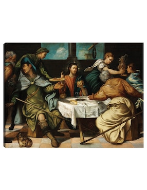 Cuadro decorativo La cena de Emaús (C.1542) técnica mixta Cuadros Jr Figuras Celestiales