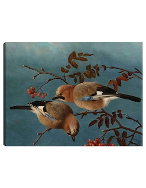 Cuadro decorativo Arrendajos (1877) técnica mixta Cuadros Jr Aves Silvestres