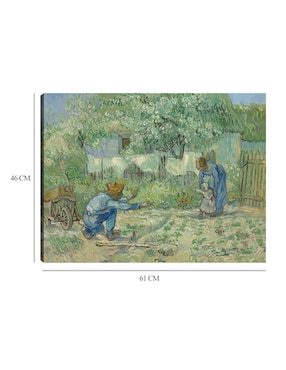 Cuadro decorativo Primeros pasos, después de Millet (1890) técnica mixta Cuadros Jr Gente