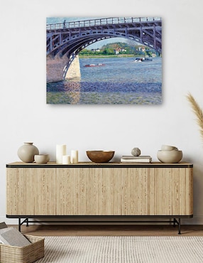 Cuadro decorativo El puente Argenteuil y el Sena (hacia 1883) técnica mixta Cuadros Jr Puentes